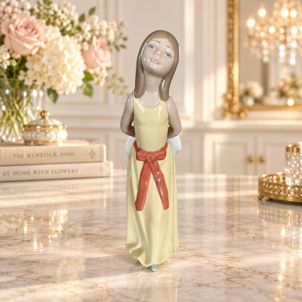 Lladro Naughty Girl #5006 Porcelain Figurine Yellow Dress Spain Retired